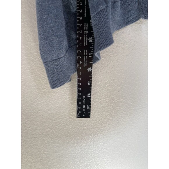 dELiA's VINTAGE Junior's Size XL 3/4 Sleeve BLUE/Gray Cardigan Y2K Sweater - Picture 7 of 8